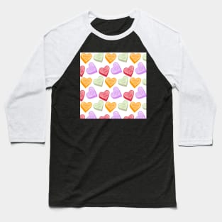 Girl Power heart Candy Pattern Baseball T-Shirt